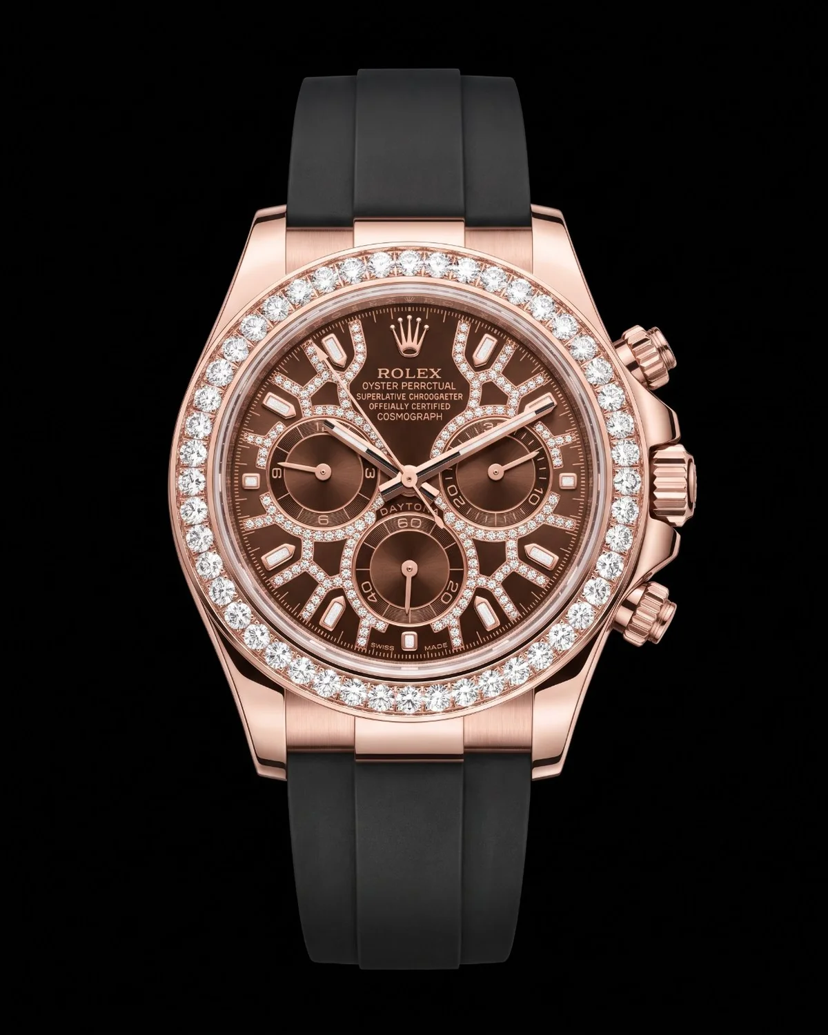Rolex Cosmograph Daytona "Giraffe" Rose Gold Diamond Dial, ref. 126555TBR