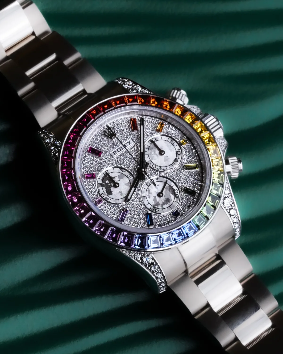 Rolex Daytona Rainbow pavé dial