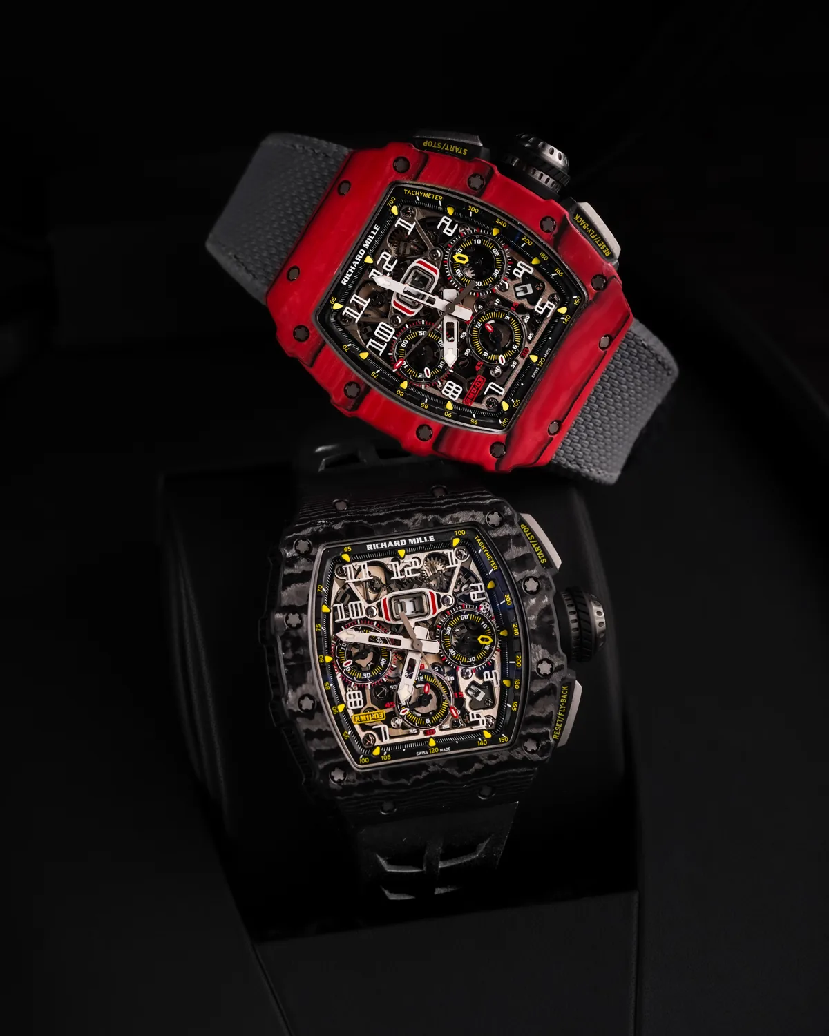 Richard Mille RM 65-01 and RM 011 Carbon TPT Pair
